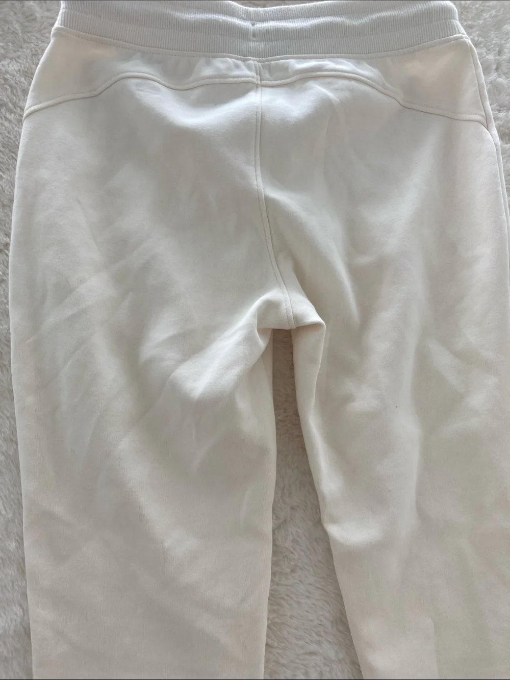 SALE! Old Navy Girls Cream Drawstring Jogger Sweatpants w/ Zip Pockets L 10-12